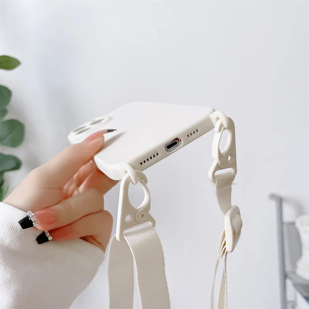 Crossbody Necklace Cord Lanyards Phone Case for iPhone
