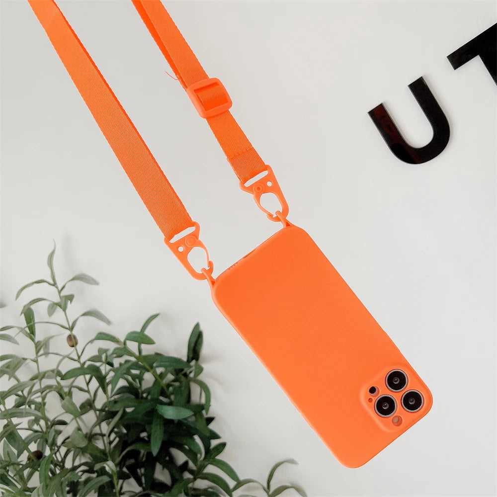 Crossbody Necklace Cord Lanyards Phone Case for iPhone