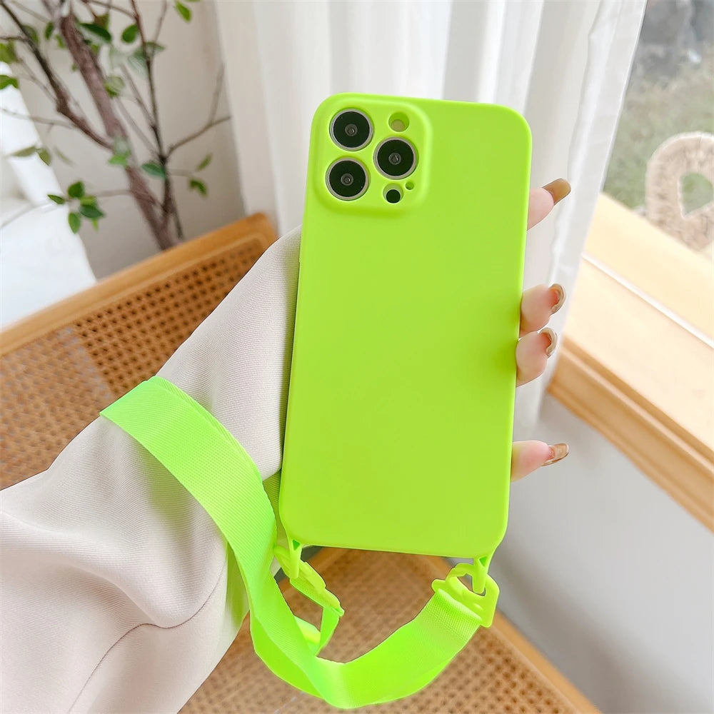 Crossbody Necklace Cord Lanyards Phone Case for iPhone