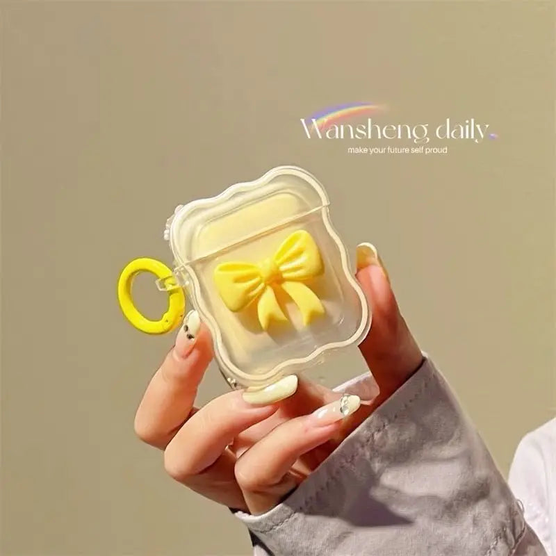 Ins 3D Bow Wave Case for Apple AirPods 1 2