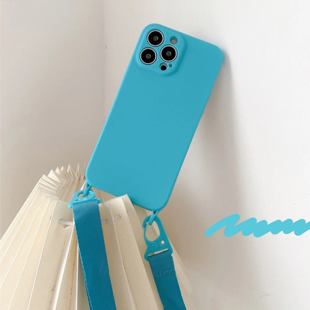 Crossbody Necklace Cord Lanyards Phone Case for iPhone