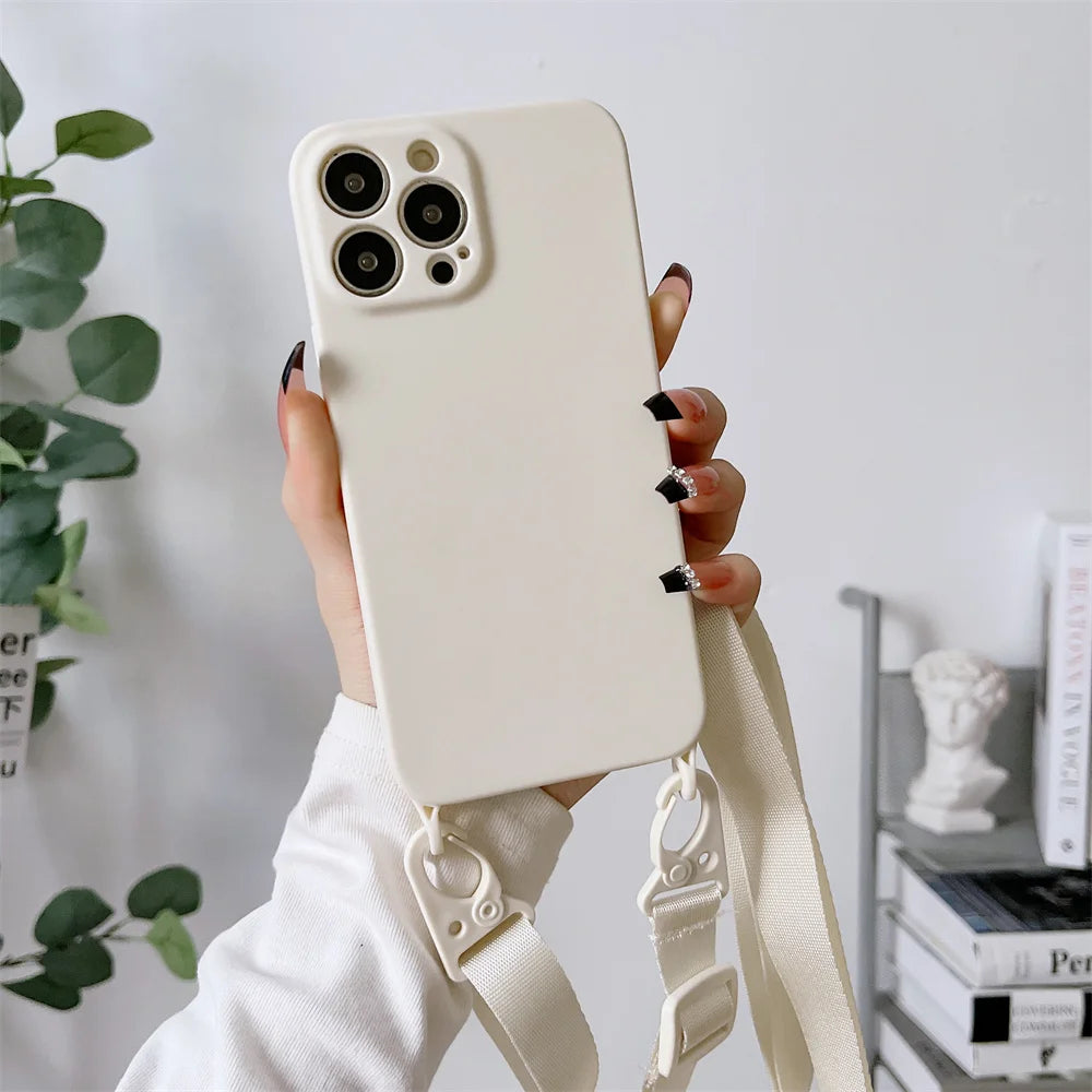 Crossbody Necklace Cord Lanyards Phone Case for iPhone