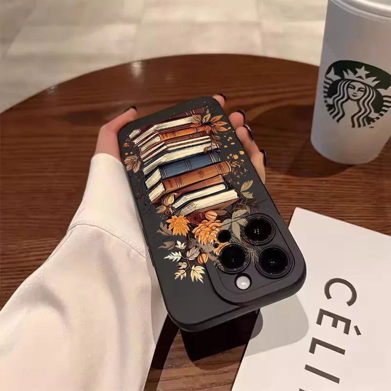 Creative Beautiful Book Pattern Phone Case For iPhone