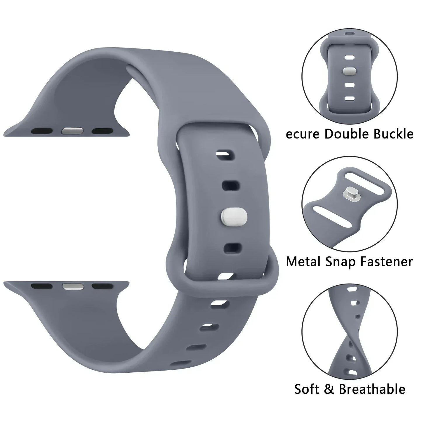 Soft Silicone Band for Apple Watch