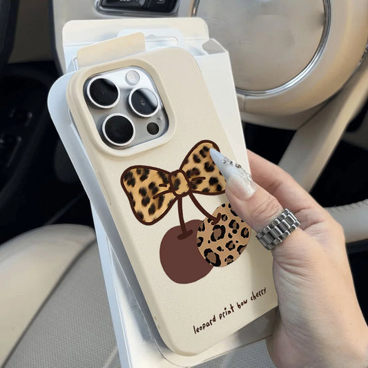 Cute Bow Cherry Phone Case For iPhone