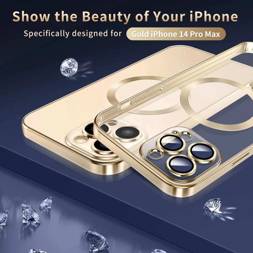 Magsafe Transparent Magnetic Case For iPhone