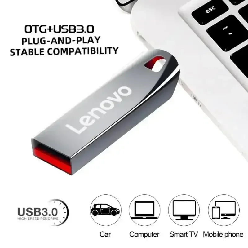 USB Flash 3.0 Drive Metal Real Capacity Memory Stick High Speed Storage