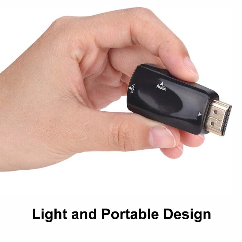 HDMI-compatible to VGA Cable Converter Male To Famale Converter Adapter