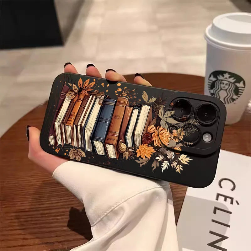 Creative Beautiful Book Pattern Phone Case For iPhone