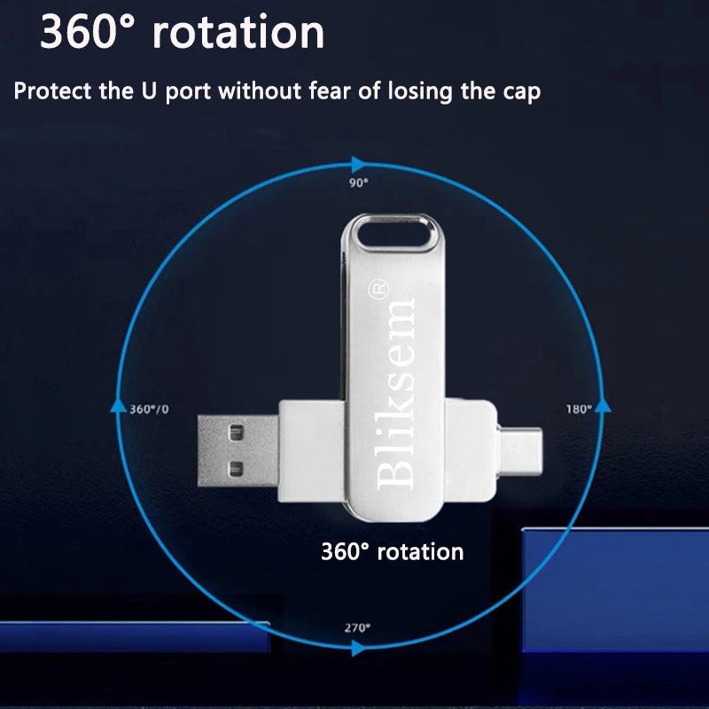 Pen Drive Type C USB 2.0 Flash Drive External Memory Stick for SmartPhone MacBook Tablet