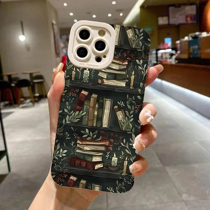 Creative Beautiful Book Pattern Phone Case For iPhone